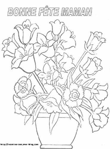 Coloriage : un bouquet de fleurs