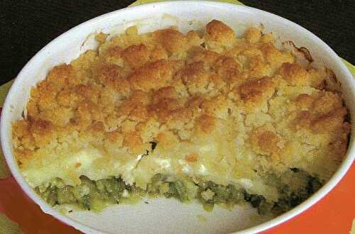 Crumble de courgettes au camembert