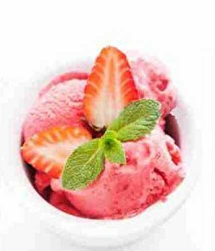 GLACE A LA FRAISE (sans sorbetière)