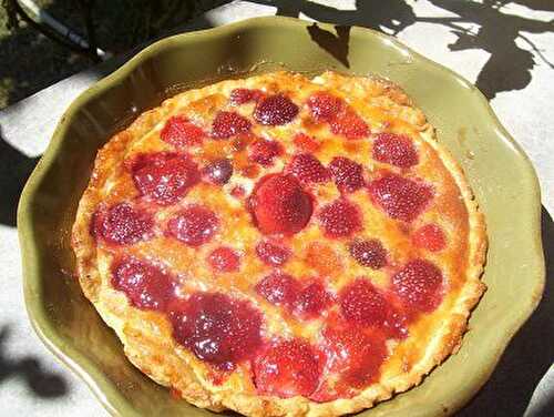 Tarte aux fraises cuites