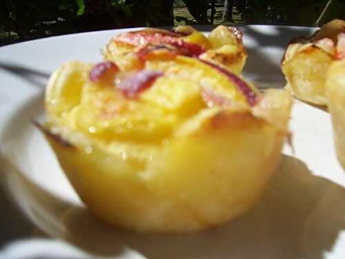 Tartelettes aux pêches crème d'amandes