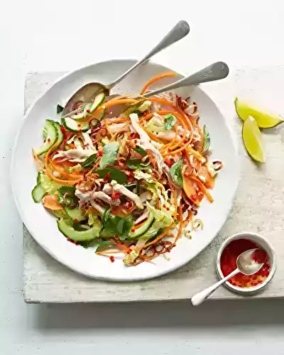 Salade Vietnamienne Poulet Crevettes Pamplemousse