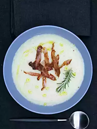 Velouté de topinambour au bacon