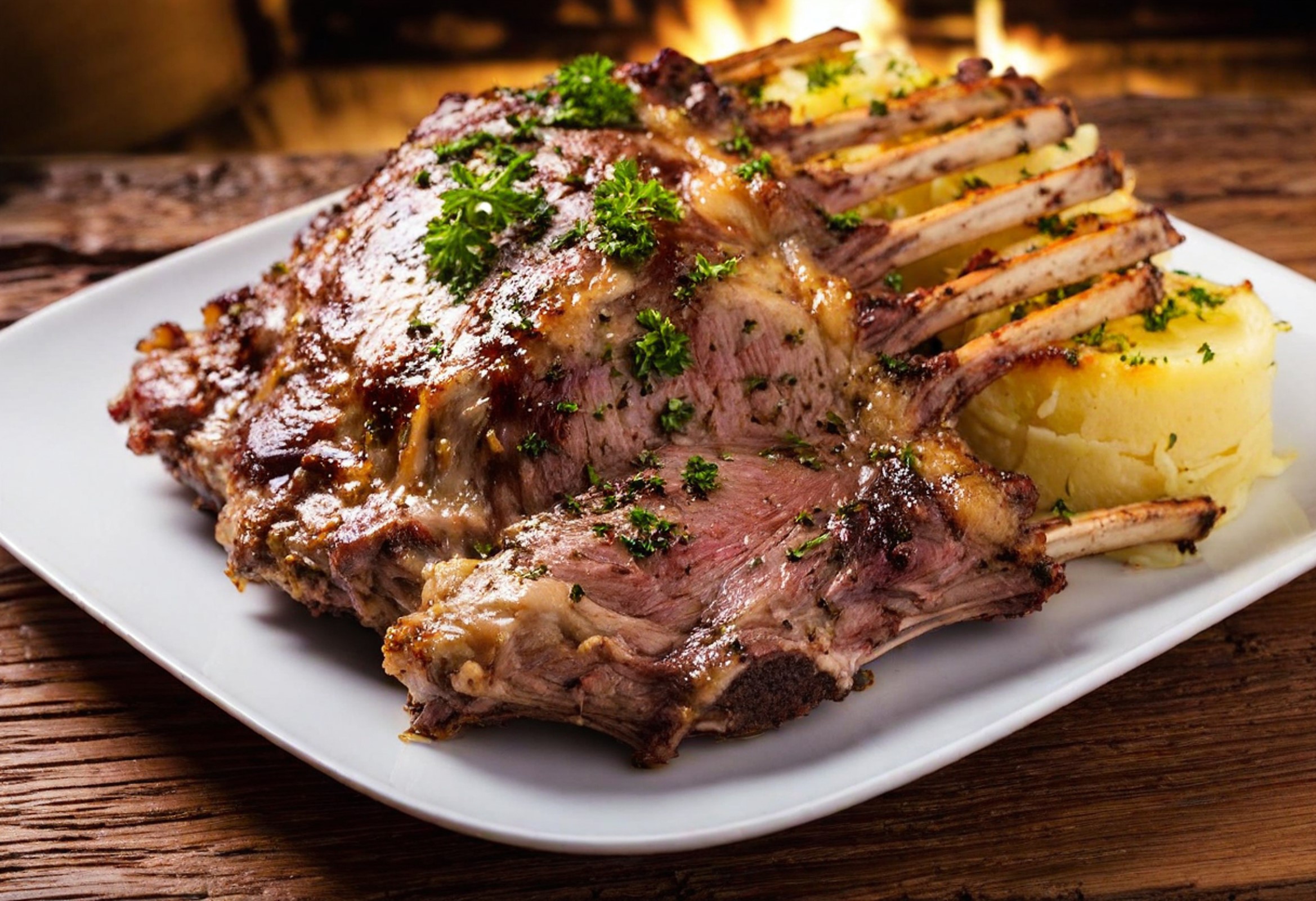 Carrés d’agneau en persillade
