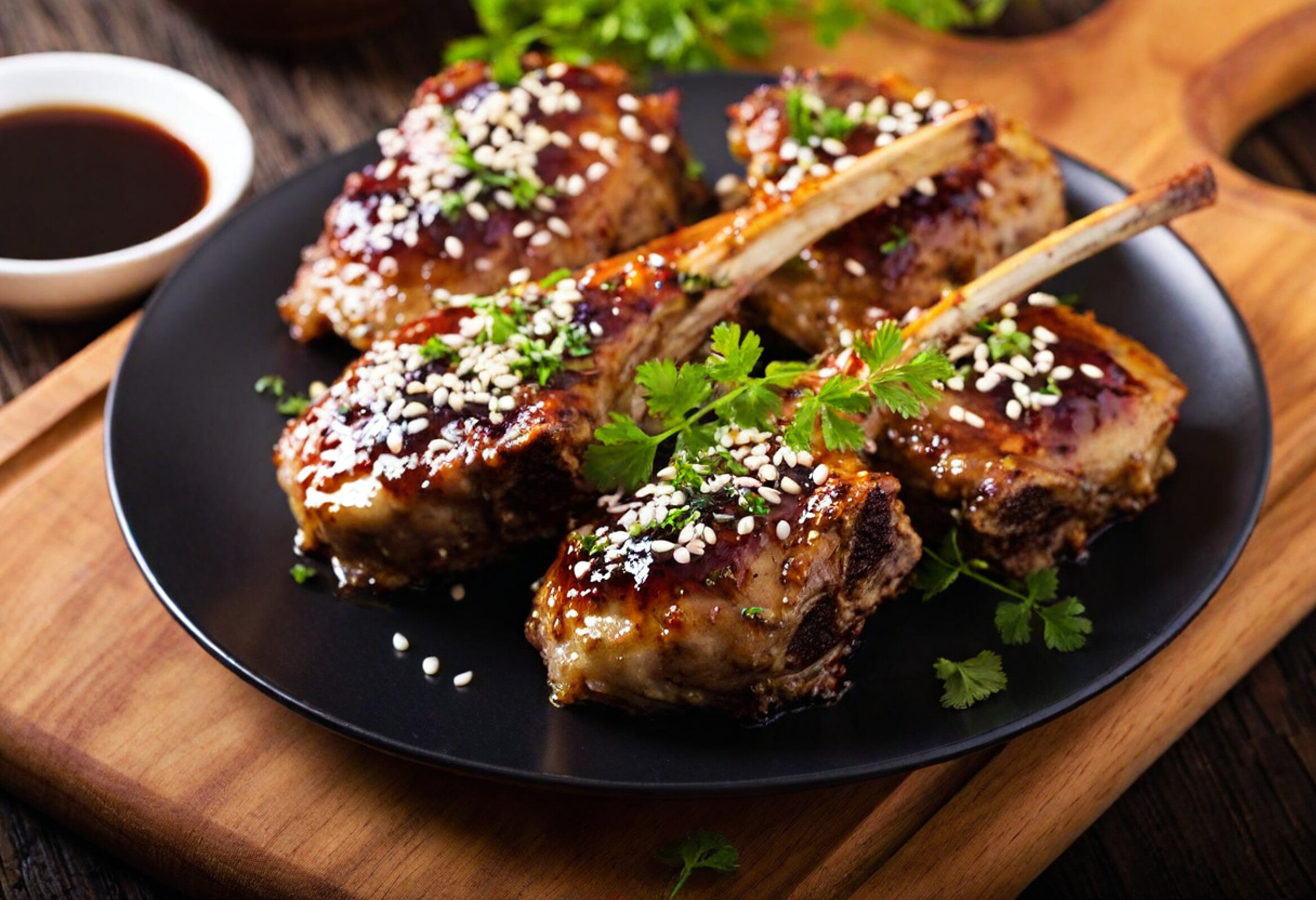 Côtelettes d’agneau au sésame