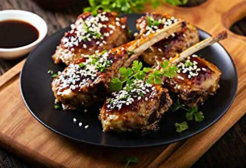 Côtelettes d’agneau au sésame