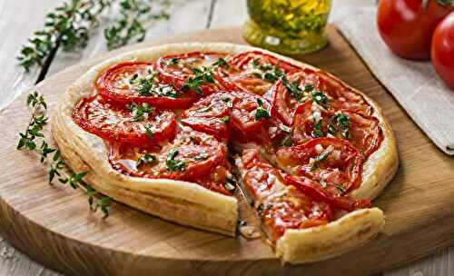 Tarte à la tomate, moutarde et mozzarella
