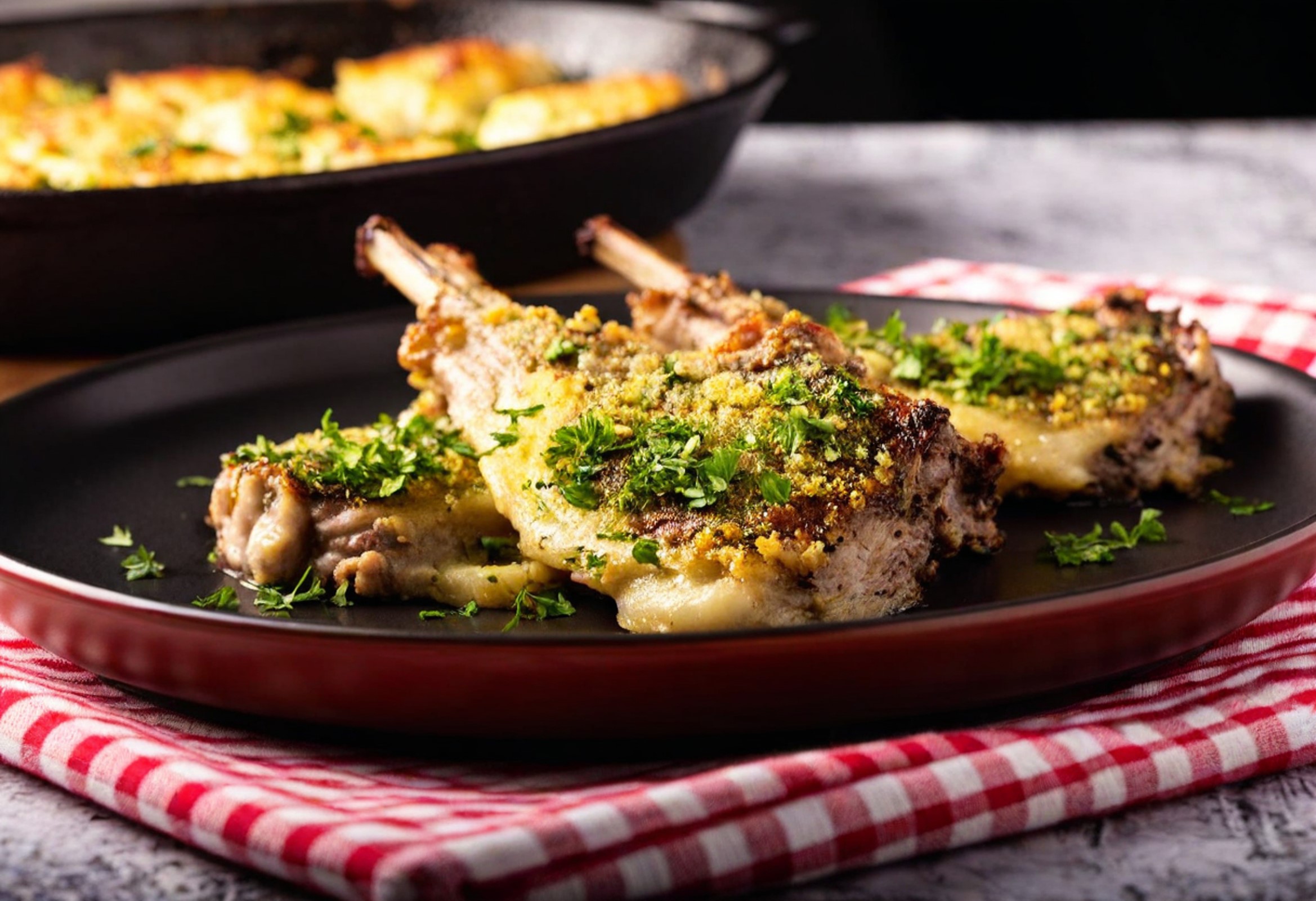 Carrés d’agneau en persillade