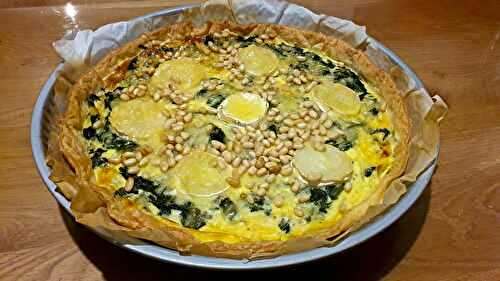 Tarte feuilletée chèvre épinards