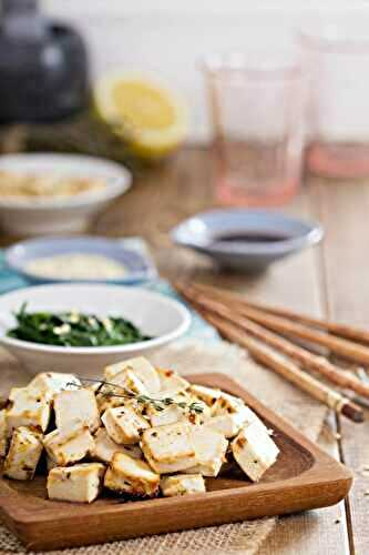 Tofu mariné aux herbes