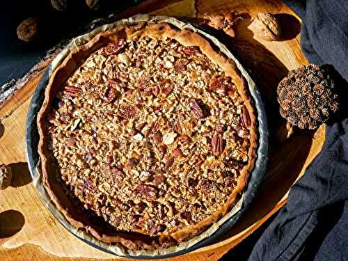 Tarte noix amandes chocolat