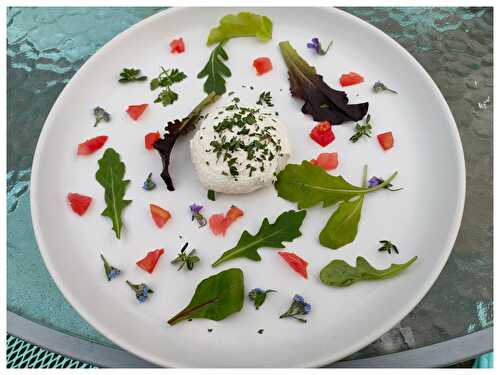 Petit fromage de chèvre frais parfumé à l'hysope