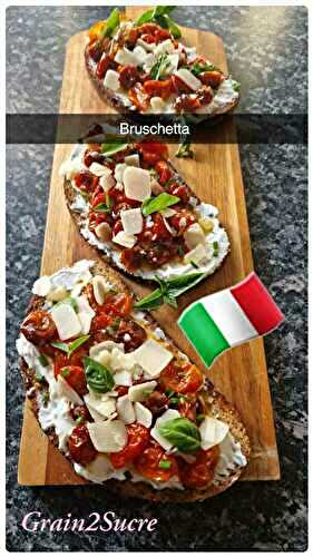 Bruschetta tomates confites et ricotta 