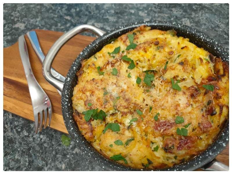 Galettes de pommes de terre aux lardons