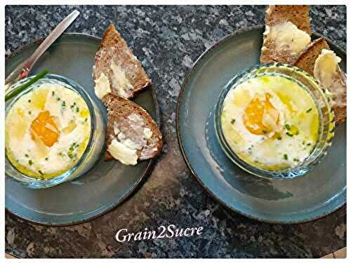 Œufs cocotte aux champignons et au Comté