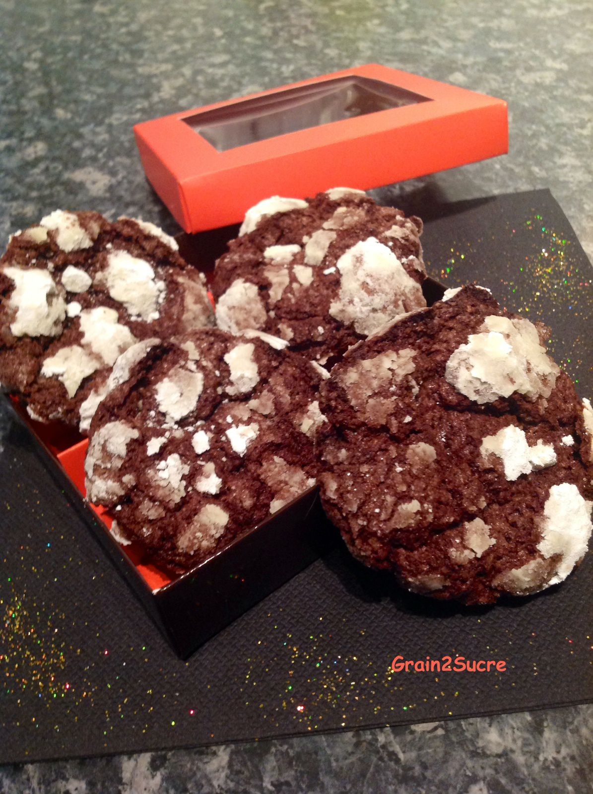 Biscuits craquelés au chocolat de Martha Stewart