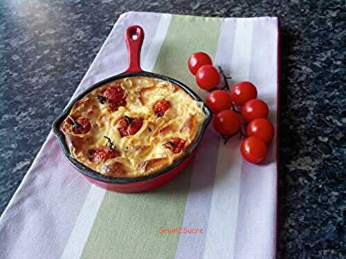 Clafoutis salé aux tomates Cerise et au Chèvre