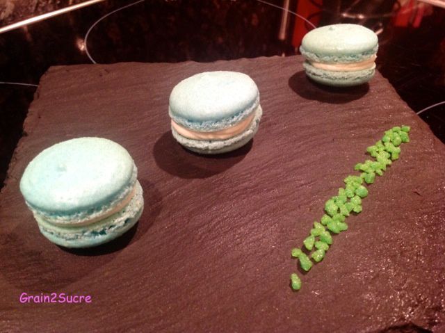 Macarons à la menthe fraîche