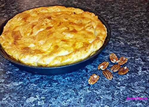 Tourte de Justine  Tourte aux pommes et noix de pécan caramelisées