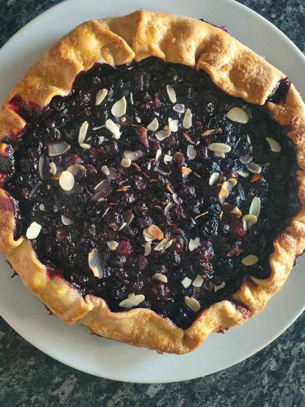 Tarte rustique aux myrtilles