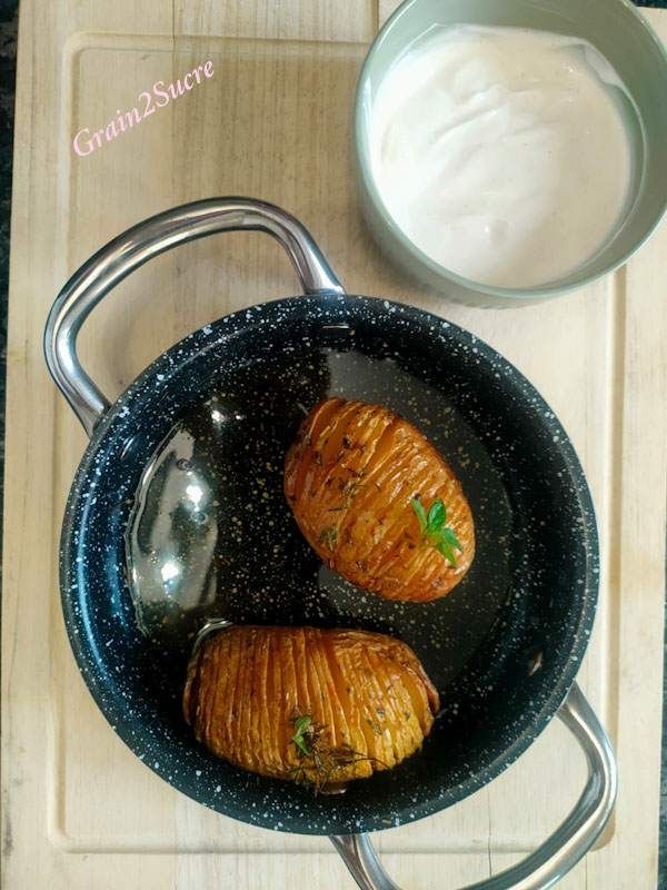 Pommes de terre rôties à la suédoise (Hasselback potatoes)