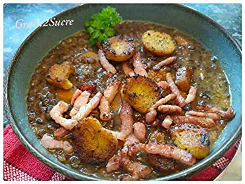 Soupe de lentilles vertes