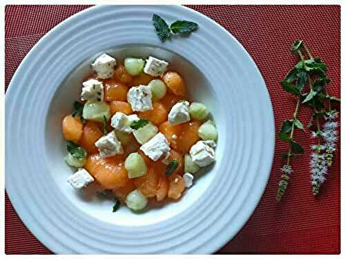 Salade de melon, concombre & feta