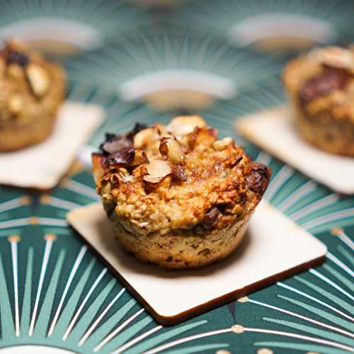 Muffins chocolat noisette aux flocons d'avoine