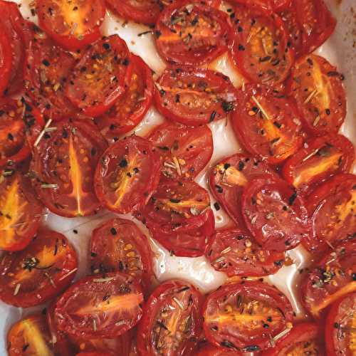 Tomates cerises rôties aux herbes de Provence