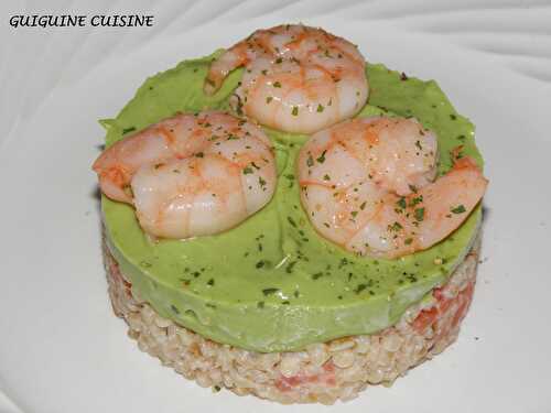 Boulghour, avocat & crevettes…