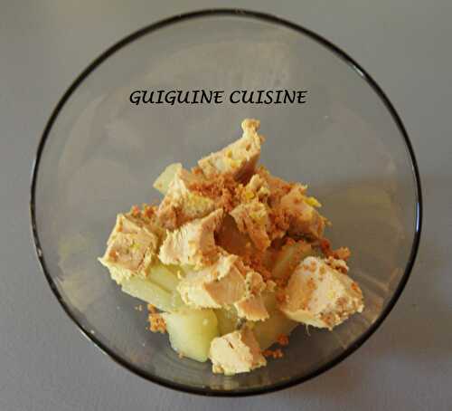 Crumble de poires au foie gras & spéculoos, en verrine…