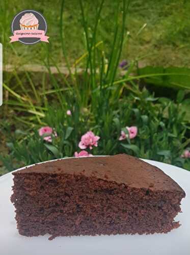 Gâteau au chocolat et framboises