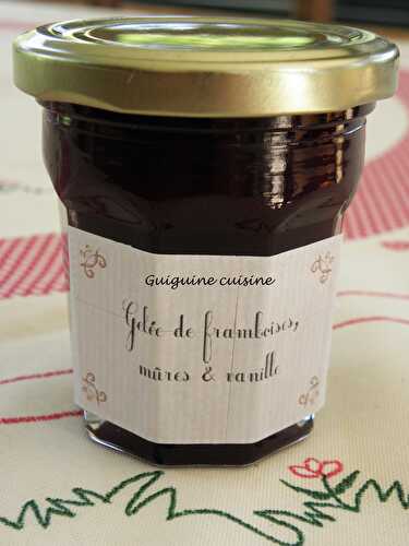 Gelée de framboises, mûres & vanille