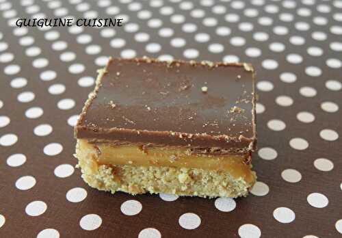 Millionnaire’s shortbread ou sablés au caramel & chocolat