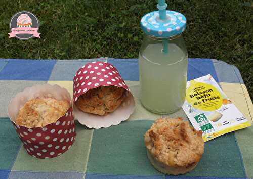 Muffins à la framboise façon crumble et kefir au citron