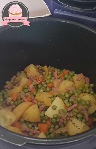 Petits pois à la parisienne au Cookeo