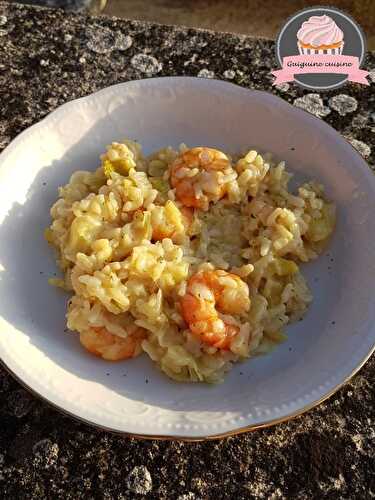 Riz aux crevettes et aux poireaux au Cookeo