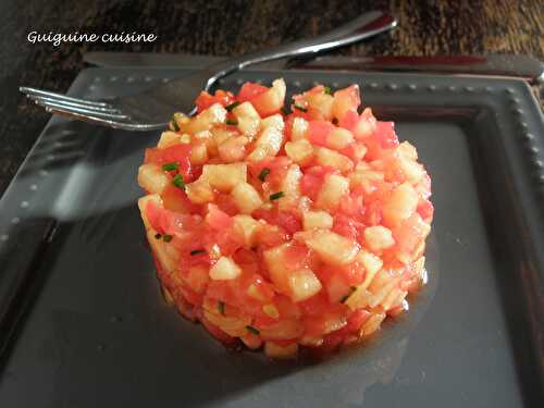 Tartare de tomate et melon