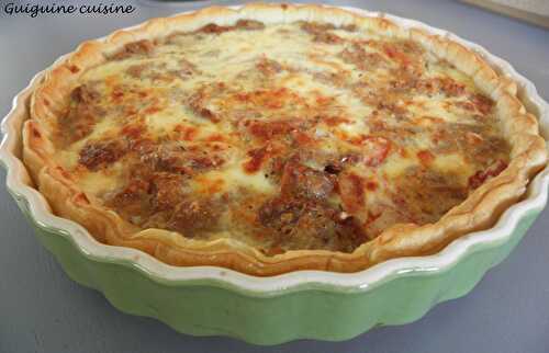 Tarte au pâté Hénaff et tomates