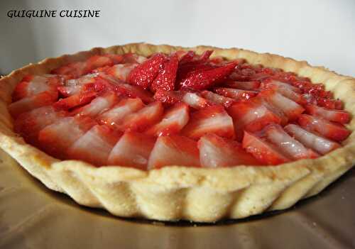 Tarte aux fraises, sur crème pâtissière…