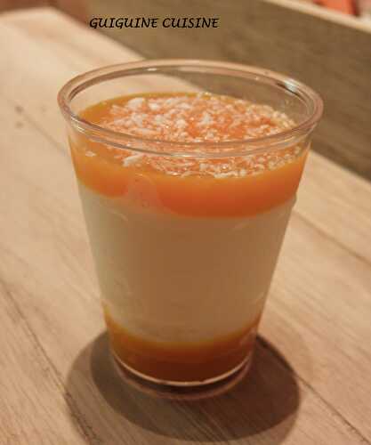 Verrine de mousse de noix de coco & son coulis de mangue…