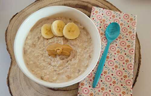 Porridge au beurre de cacahuètes