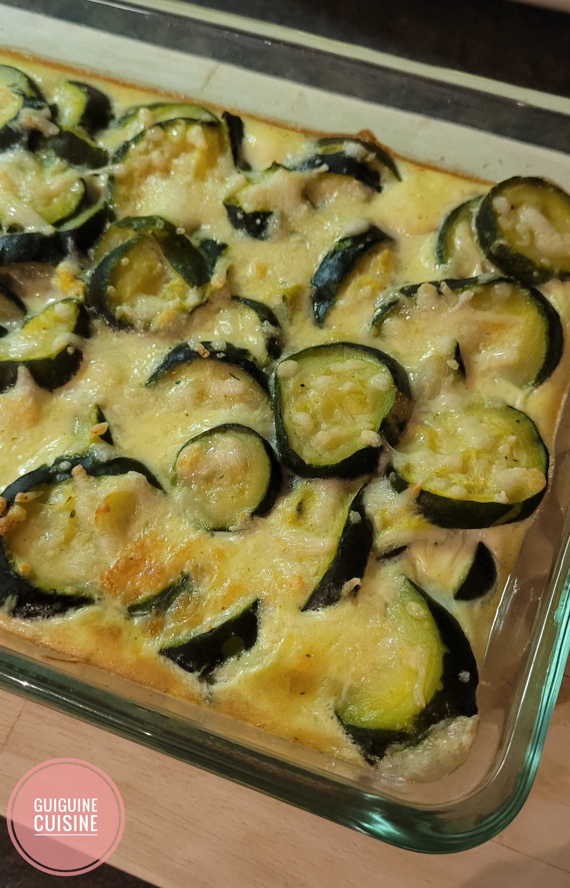 Gratin de courgettes léger