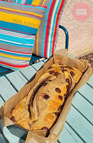 Banana bread à la compote et aux pépites de chocolat