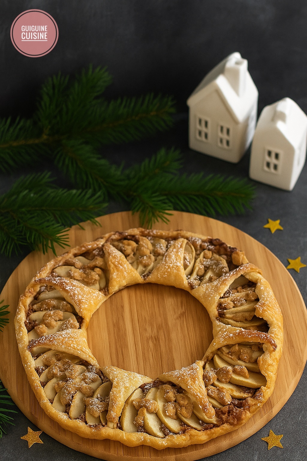Couronne feuilletée pommes speculoos 🍎