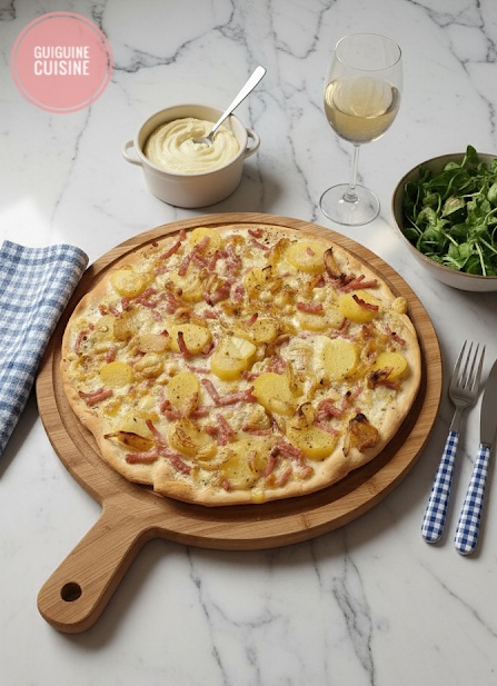 🍕 Pizza rustique façon tartiflette à la cancoillotte
