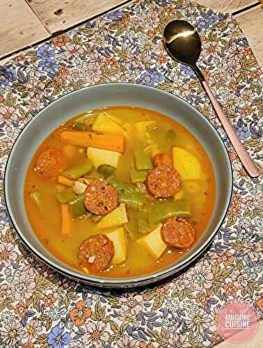 Soupe portugaise aux haricots blancs au Cookeo