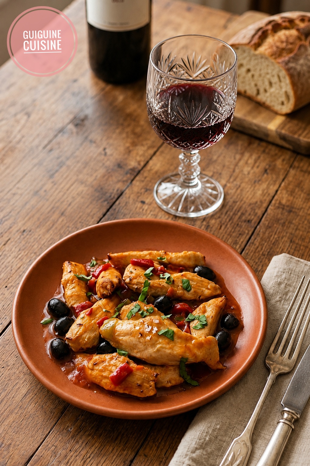 Aiguillettes de poulet à la méditerranéenne
