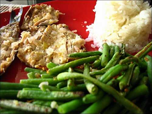 Papillotes de sardines aux haricots verts