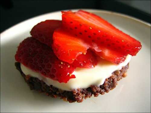 Tartelettes aux fraises sur sablé de Speculoos